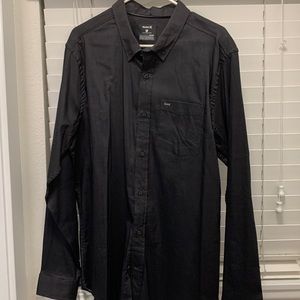Hurley / Nike Dry Fit, Black, Men’s XXL, Long Sleeve Dress Shirt